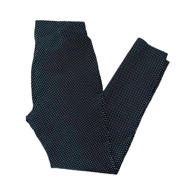Michael Kors Black And White Polka Dot Leggings - Picture 1 of 7